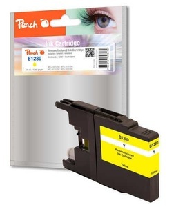 Peach, Peach Tinte gelb PI500-73 kompatibel zu Brother LC-1280 y, Peach B1280 XLY Druckerpatrone XL ye ersetzt Brother LC-1280XLY für z.B. Brother MFCJ 5910 DW, Brother MFCJ 6510 DW, Brother MFCJ 6710 DW