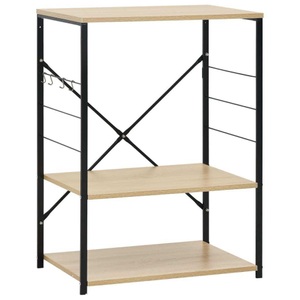 Diverse Hardware, Mikrowellenregal Schwarz Eichenoptik 60x39,6x79,5cm Spanplatte, vidaXL Mikrowellenregal Schwarz Eiche 60×39,6×79,5 cm Holzwerkstoff