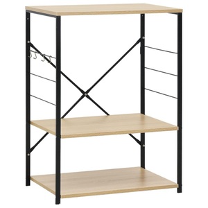Diverse Hardware, Mikrowellenregal Schwarz Eichenoptik 60x39,6x79,5cm Spanplatte, vidaXL Mikrowellenregal Schwarz Eiche 60×39,6×79,5 cm Holzwerkstoff