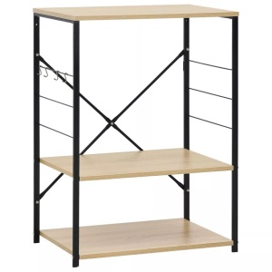 Diverse Hardware, Mikrowellenregal Schwarz Eichenoptik 60x39,6x79,5cm Spanplatte, vidaXL Mikrowellenregal Schwarz Eiche 60×39,6×79,5 cm Holzwerkstoff