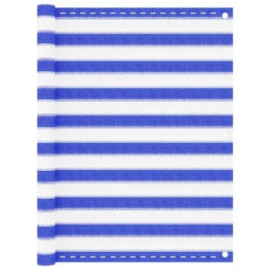 vidaXL, vidaXL Balkon-Sichtschutz Blau und Weiß 120x300 cm HDPE, vidaXL Balkon-Sichtschutz Blau und Weiß 120x300 cm HDPE