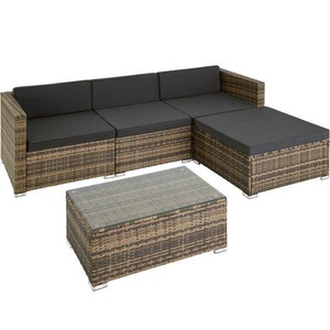 TecTake, Rattan Lounge Florenz Rattan Lounge Florenz, Tectake - Rattan Lounge Florenz, One Size, Beige