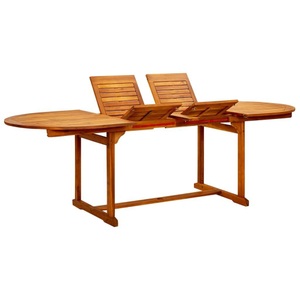vidaXL, vidaXL Garten-Esstisch (160-240)x100x75 cm Massivholz Akazie, vidaXL Garten-Esstisch (160-240)x100x75 cm Massivholz Akazie