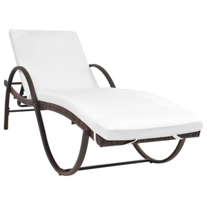 Diverse Hardware, Sonnenliege mit Auflage Poly Rattan Braun, vidaXL Sonnenliege mit Auflage Poly Rattan Braun