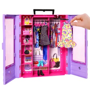 Mattel, Barbie Kleiderschrank, Puppenmöbel, Barbie Puppen Accessoires-Set