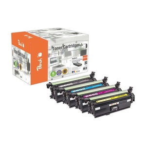 Peach, Peach Spar Pack Tonermodule kompatibel zu HP HP 307A, CE740A, CE741A, CE742A, CE743A, Peach HP 307 A 4 Toner (bk, c/m/y) ersetzt HP No. 307A, CE740A, CE741A, CE742A, CE743A für z.B. HP Color LaserJet CP 5200