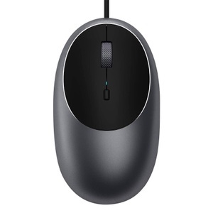 Satechi, SATECHI C1 Alu - Maus (Grau), Satechi C1 Maus Kabelgebunden Anthrazit 3200 dpi