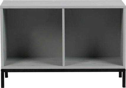 vtwonen, vtwonen Sideboard Betongrau mit 2 Fächern, Schrank Case Two Open mit Gestell betongrau