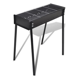 vidaXL, vidaXL BBQ Grill Säulengrill Standgrill Kohlegrill Barbeque Quadratisch, vidaXL BBQ Grill Säulengrill Standgrill Kohlegrill Barbeque Quadratisch