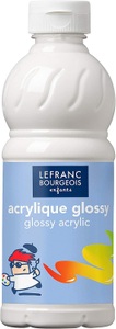 Opitec, Opitec - Acrylfarbe Glänzend Glossy, 500 Ml Weiss, LEFRANC Acrylfarbe Glossy 500 ml, Weiss