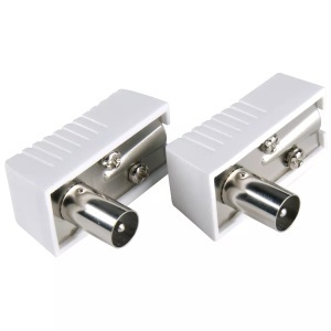 Nedis, Koax Stecker / Stecker Weiß, Nedis - Koax Stecker / Weiß, One Size