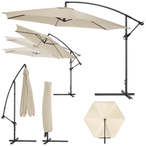 TecTake, Sonnenschirm Ampelschirm Ø 350cm mit Schutzhülle Sonnenschirm Ampelschirm Ø 350cm mit Schutzhülle, 