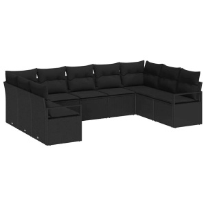 vidaXL, VidaXL - Outdoor-sofa poly-rattan, One Size, Schwarz