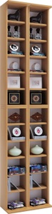 VCM, Holz CD DVD Stand Regal Schrank Aufbewahrung Standregal Ständer Almera Holz CD DVD Stand Regal Schrank Aufbewahrung Standregal Ständer Almera, MID.YOU Cd-regal in buchefarbe , 'Almera' _ Buchefarben , Holzwerkstoff , 20 Fächer , 42x183x20 cm , Dekorfolie,Nachbildung , 000657005301