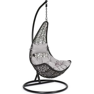 mutoni lifestyle, Garten Hängesessel Amirantes mit Kissen schwarz, Garten Hängesessel Amirantes mit Kissen schwarz