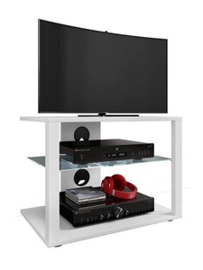VCM, Holz TV Lowboard Fernsehschrank Rack Konsole Möbel Fernsehtisch Fernseh Phono Glas Folas M Holz TV Lowboard Fernsehschrank Rack Konsole Möbel Fernsehtisch Fernseh Phono Glas Folas M, MID.YOU Lowboard 60/45/41 cm , Folas , Weiss , Holzwerkstoff , 60x45x41 cm , melaminharzbeschichtet,Nachbildung , stehend , 000657031607