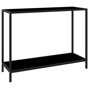 vidaXL, vidaXL Konsolentisch Schwarz 100x35x75 cm Hartglas, vidaXL Konsolentisch Schwarz 100x35x75 cm Hartglas