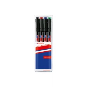 edding, Edding Permanentmarker edding 140 S Schwarz, Rot, Blau, Grün wasserfest: Ja 04140-4000, Edding OHP-Marker, permanent, 0,3mm, 140S-E4, (4 Farben, Etui)