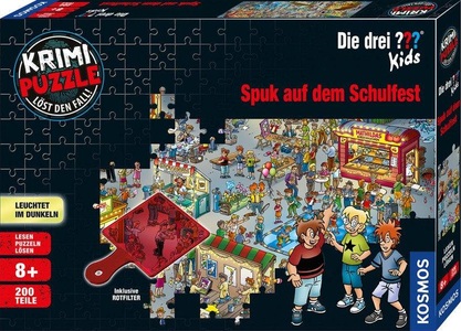 Kosmos, Kosmos Puzzle Die drei ??? Kids - Spuk, Krimi-Puzzle: Die drei ??? Kids - Spuk auf dem Schulfest 200-teilig