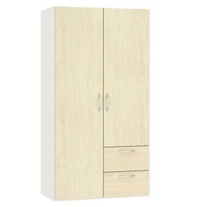 mutoni, Drehtürenschrank Ahorndekor Cremeweiss mit Schubladen 101.9 x 195 Drehtürenschrank Ahorndekor Cremeweiss mit Schubladen 101.9 x 195, 