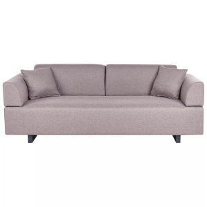 Beliani, Beliani - Sofa mit Beistelltischen aus Polyester Minimalistisch SOKNA, One Size, Braun Medium, Beliani - Sofa mit Beistelltischen aus Polyester Minimalistisch SOKNA, One Size, Braun Medium