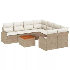 vidaXL, VidaXL - Garten-sofa poly-rattan, One Size, Beige, VidaXL - Garten-sofa poly-rattan, One Size, Beige