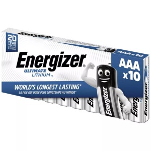 Energizer, Ultimate Lithium Micro (AAA) Batterie - 10 Stück, Energizer Batterie Ultimate Lithium AAA 10 Stück