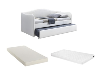 Vente-unique, Ausziehbett MATHILDE 2Kunstleder + Matratzen Ausziehbett MATHILDE 2Kunstleder + Matratzen, 