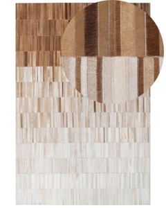 Beliani, Beliani Teppich Leder beige 160 x 230 cm YAGDA, 
