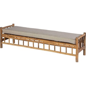 mutoni living, Gartenbank Bamboo inkl. Kissen taupe 180, Gartenbank Bamboo inkl. Kissen taupe 180