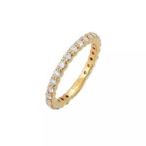 Elli, Ring Memoire Eternity Zirkonia Funkelnd 925 Silber Unisex Weiss 56mm, Elli - Ring Memoire Eternity Zirkonia Funkelnd 925 Silber, 56mm, Weiss