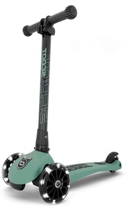 Scoot and Ride, Scoot and Ride Highwaykick 3 LED Scooter gras, Scoot and Ride Scooter Highwaykick 3 LED, Forest