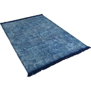 Giner y colomer, Giner Y Colomer - Teppich Kilim - 160 x 130 cm und Gewicht: 8 kg - Hellblau, Teppich Baumwolle blau 130x160