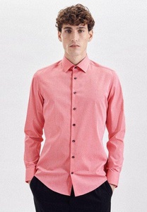 Business Hemd Shaped Fit Langarm Uni Herren Rot Bunt 43