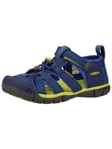 Keen, Keen Seacamp II CNX Kinder-Sandale blau, Keen Seacamp II CNX - Wandersandalen - Kind Blue Depths / Chartreuse 27-28