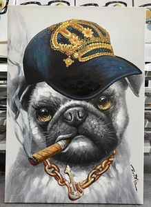 Kare Design, Leinwandbild Hip Hop Dog 70x100, Leinwandbild Hip Hop Dog 70x100