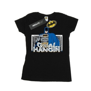DC Comics, Batman Fußballtor Hängendes Baumwolltshirt Damen Schwarz XXL, 