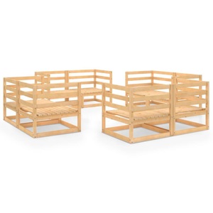 vidaXL, vidaXL 8-tlg. Garten-Lounge-Set Massivholz Kiefer
