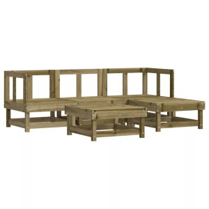 vidaXL, vidaXL 5-tlg. Garten-Lounge-Set Kiefernholz Imprägniert, vidaXL 5-tlg. Garten-Lounge-Set Kiefernholz Imprägniert