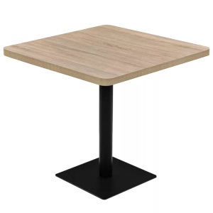 Diverse Hardware, Bistrotisch MDF und Stahl Quadratisch 80x80x75 cm Eichenoptik, vidaXL Bistrotisch MDF und Stahl Quadratisch 80x80x75 cm Eichenoptik