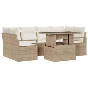 vidaXL, VidaXL - Garten-sofa-set poly-rattan, One Size, Beige