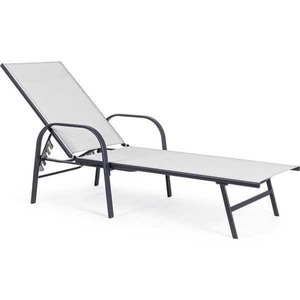 mutoni lifestyle, Gartenliege Arent mit Armlehnen anthrazit, Gartenliege Arent mit Armlehnen anthrazit