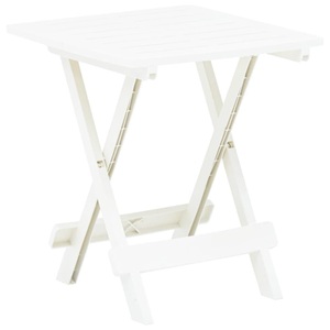 vidaXL, vidaXL Gartentisch Klappbar Weiß 45x43x50 cm Kunststoff, vidaXL Gartentisch Klappbar Weiß 45x43x50 cm Kunststoff