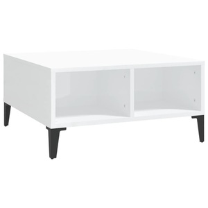 vidaXL, vidaXL Couchtisch Hochglanz-Weiß 60x60x30 cm Spanplatte