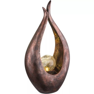 Globo, Deko-Solarleuchte Dagita, Globo Solarleuchte , Bronzefarben Klar , Klar , Glas , 13x50 cm , 004558626901
