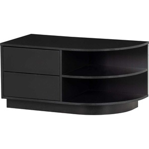 mutoni living, TV-Lowboard Finca rund rechts Kiefer tiefschwarz 78, TV-Lowboard Finca rund rechts Kiefer tiefschwarz 78