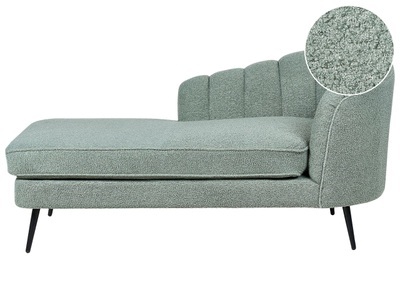 Beliani, Chaiselongue aus Bouclé Glamourös ALLIER Chaiselongue aus Bouclé Glamourös ALLIER, Beliani - Rechtsseitige Chaiselounge aus Bouclé Glamourös ALLIER, One Size, Grün