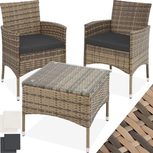 TecTake, Rattan Gartenset Luzern 2+1 Rattan Gartenset Luzern 2+1, 