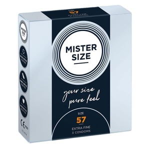 Mister Size, Mister Size 57 (3er Pack), Mister Size 57 Dünne Kondome, Neutral, Transparent, 3 Stück - Amorana