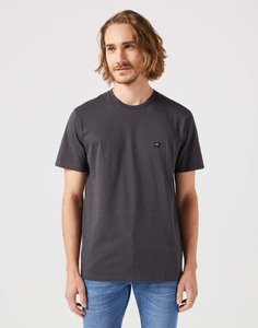 Wrangler, T-shirts Sign Off Tee Unisex Taubengrau XL, Wrangler Kurzarmshirt, mit Logostickerei auf der Brust
